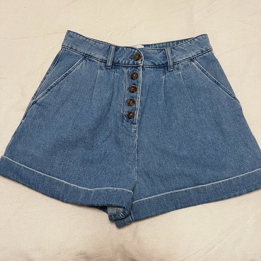 Sezane Wallace Shorts Denim size 38